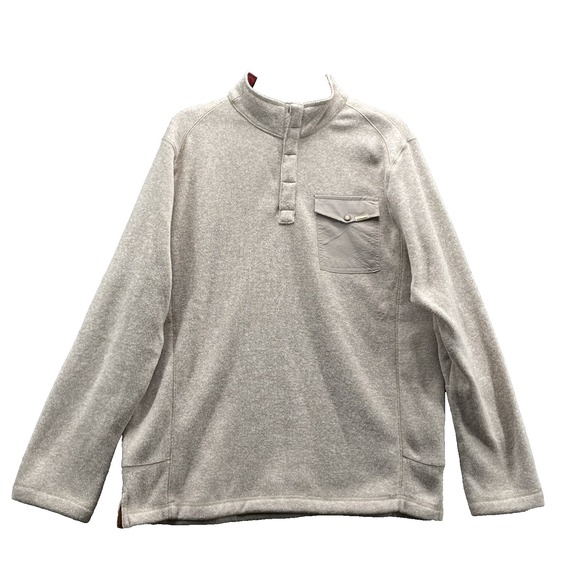 Woolrich Henley Sweater Mens Large Minimalist Outdoor Gorpcore Preppy Travel 90s